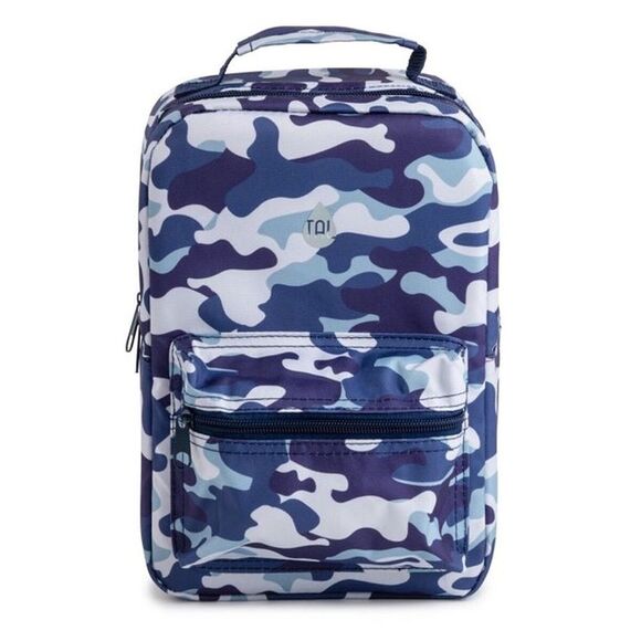 Tal Hard Blue and White LunchBag Camuflauge Insulated with Stylish Design - Picture 1 of 8